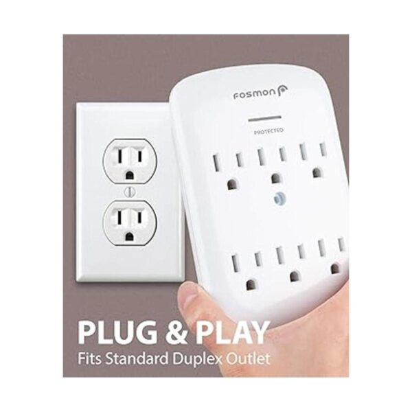 6 Soporte de pared de salida Surge Protector Fosmon ETL_5