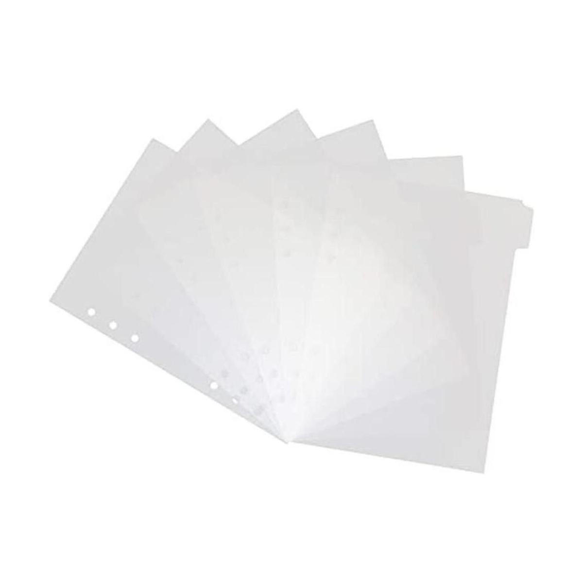 6 agujeros transparente separador de carpetas con pestañas