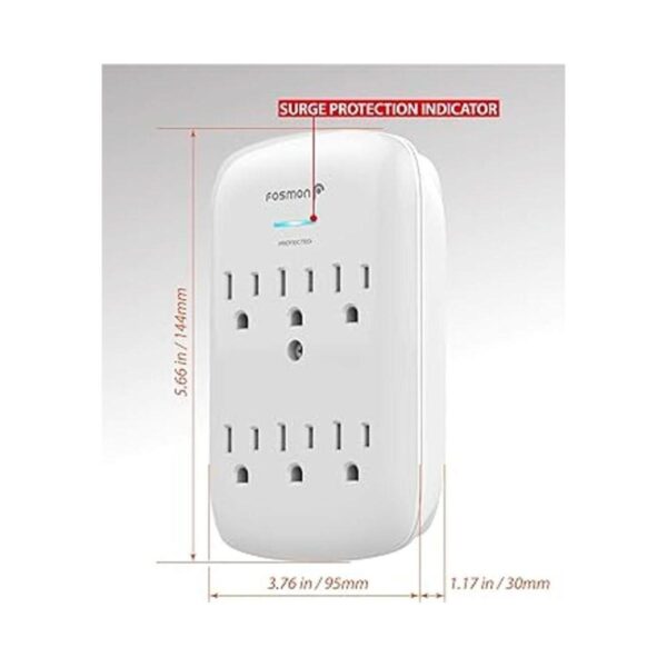 6 Soporte de pared de salida Surge Protector Fosmon ETL_6