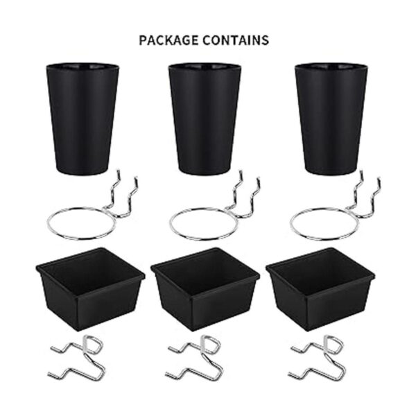 6 Sets Pegboard Bins Pegboard Cups with Hooks Pegboard_6