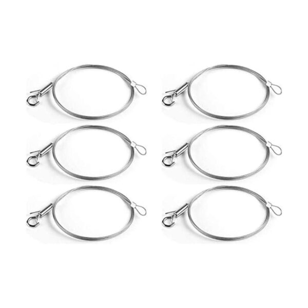 6 cables ajustables para colgar fotos con lazo y gancho