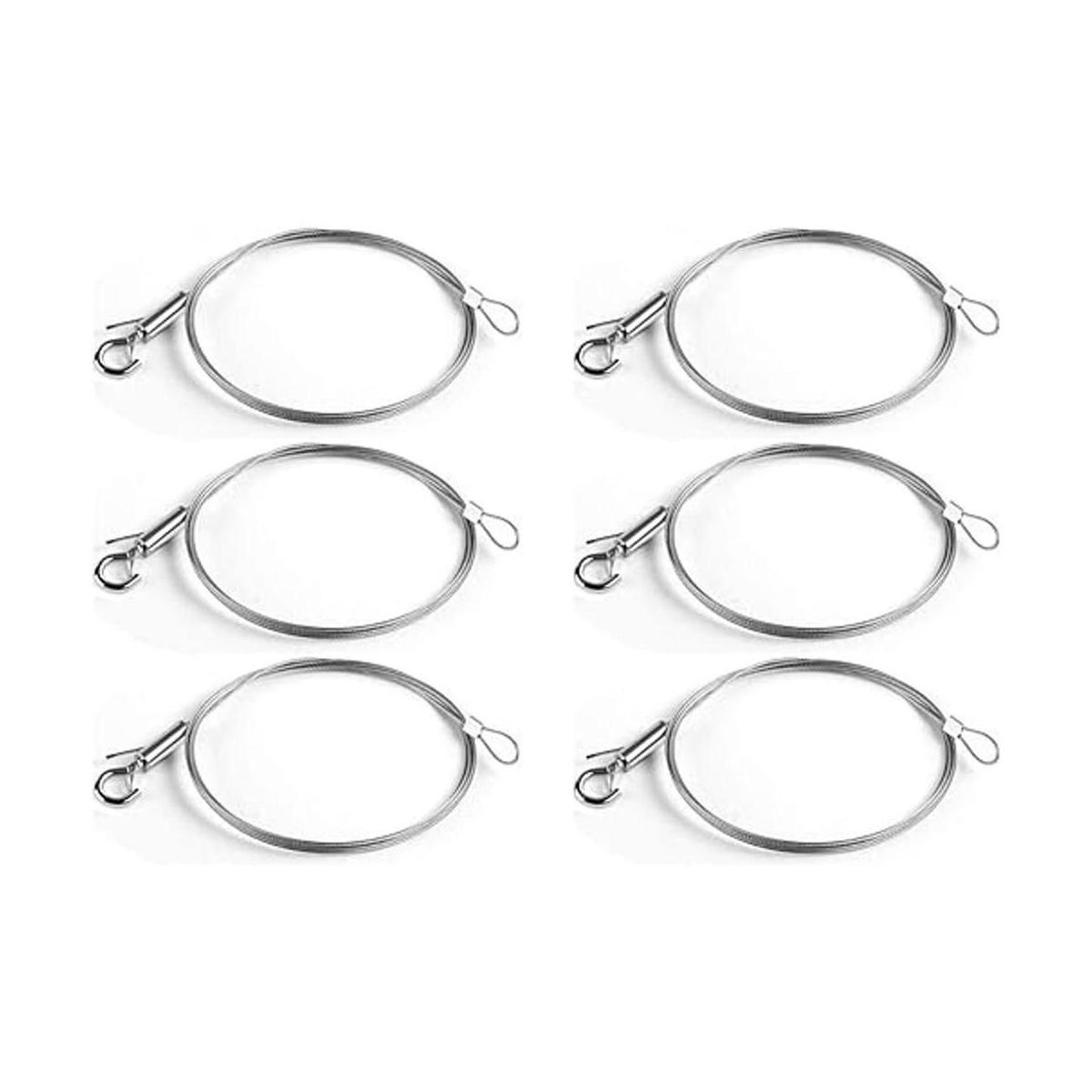 6 cables ajustables para colgar fotos con lazo y gancho