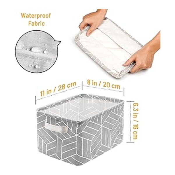 6 cestas de almacenamiento plegables de tela mini caja