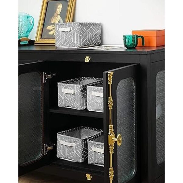 6 cestas de almacenamiento plegables de tela mini caja