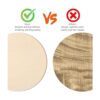 6 círculos redondos de madera sin acabar rebanadas de