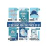 6 decoraciones reversibles de baño de tiburones para