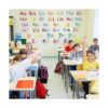6 hojas de alfabeto pegatinas de pared para niños pequeños