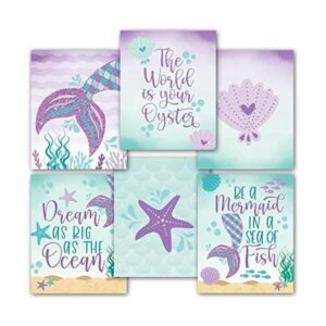 6 impresiones reversibles de sirena de 8 x 10 pulgadas_1