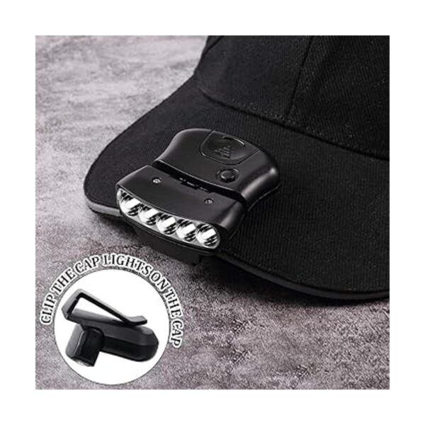 6 lámparas de cabeza con clip accesorios de sombrero