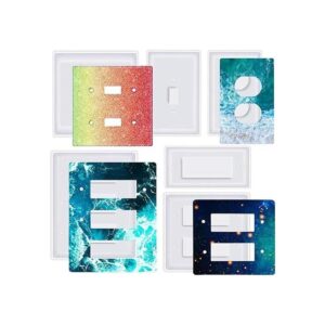 6 moldes de resina para interruptor de luz placa de