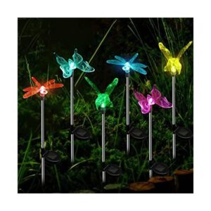6 luces solares de jardín que cambian de color libélula