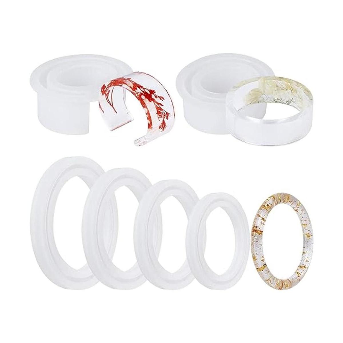 6 moldes de resina para pulseras grandes molde de