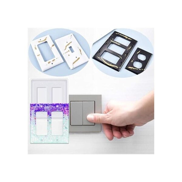 6 moldes de resina para interruptor de luz placa de