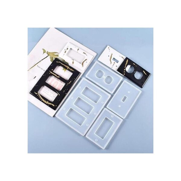6 moldes de resina para interruptor de luz placa de