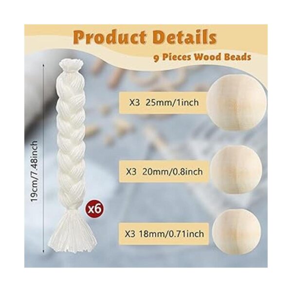 6 pares de trenzas de gnomo para manualidades con 9 piezas