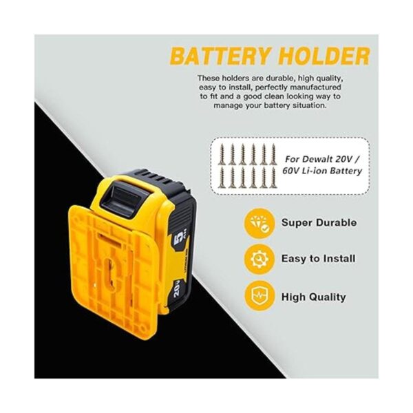 6 paquetes de soporte de batería para batería Dewalt de 20