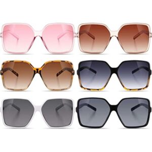 6 pares de gafas de sol cuadradas de gran tamaño_1
