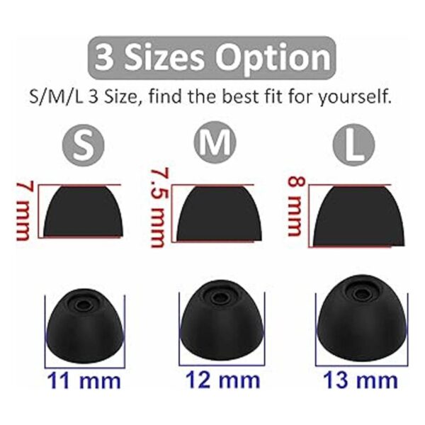 6 pares de auriculares de silicona Galaxy Buds 2 puntas de_5