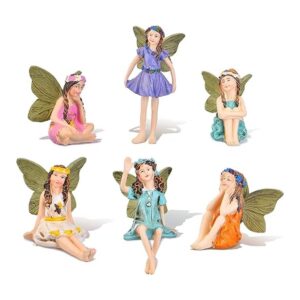 6 piezas de accesorios de hadas en miniatura mini figuras