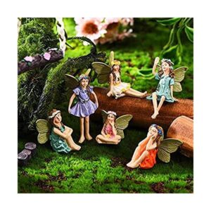 6 piezas de accesorios de hadas en miniatura mini figuras