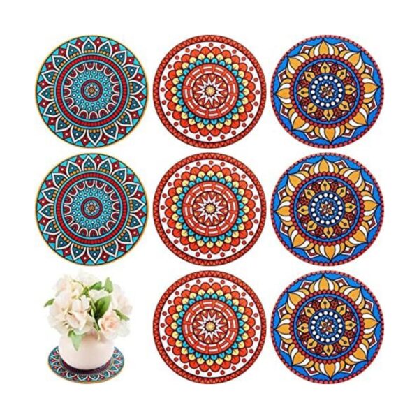 6 piezas coloridas bohemias para maceta absorbente y