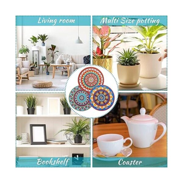 6 piezas coloridas bohemias para maceta absorbente y