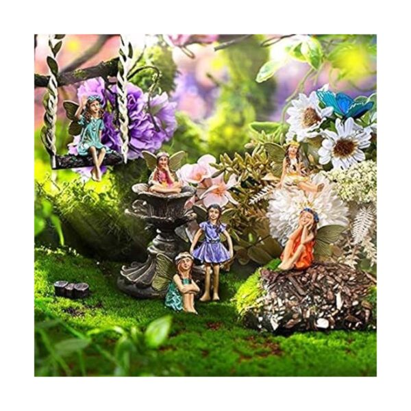 6 piezas de accesorios de hadas en miniatura mini figuras