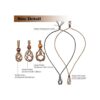 6 piezas de cordón para collar soporte de piedra vacía