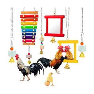 6 piezas de juguetes de gallina para gallina juguetes de