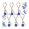 6 piezas de perlas de ojo azul malvado adornos de cristal