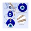 6 piezas de perlas de ojo azul malvado adornos de cristal
