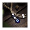 6 piezas de perlas de ojo azul malvado adornos de cristal