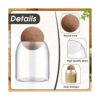 6 recipientes de almacenamiento de vidrio de 16.9 fl oz de