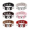 6 pulseras de cuero con botones a presión para mujer y_1