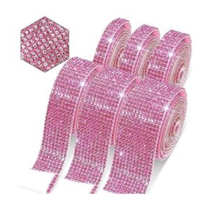 6 rollos de cinta autoadhesiva de diamantes de imitación