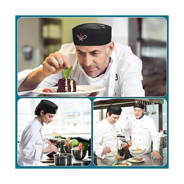 6 sombreros de chef unisex de malla superior para cocina_4