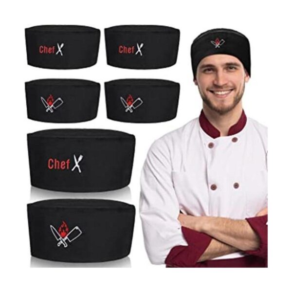 6 sombreros de chef unisex de malla superior para cocina_1