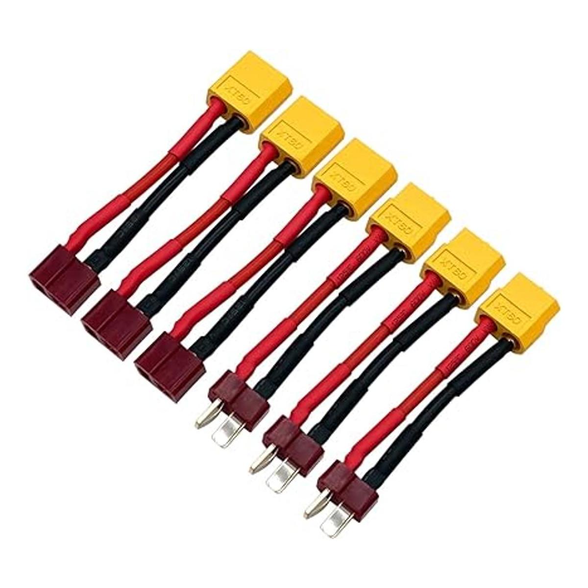 6 unidades Deans T a XT60 macho hembra adaptador de