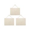 6 unidades de placas de madera en blanco rectángulo sin
