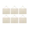 6 unidades de placas de madera en blanco rectángulo sin