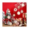 60 adornos de madera de Navidad para manualidades discos