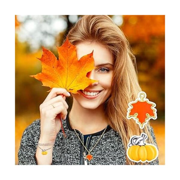 60 colgantes de otoño de arce 3D de calabaza para hacer