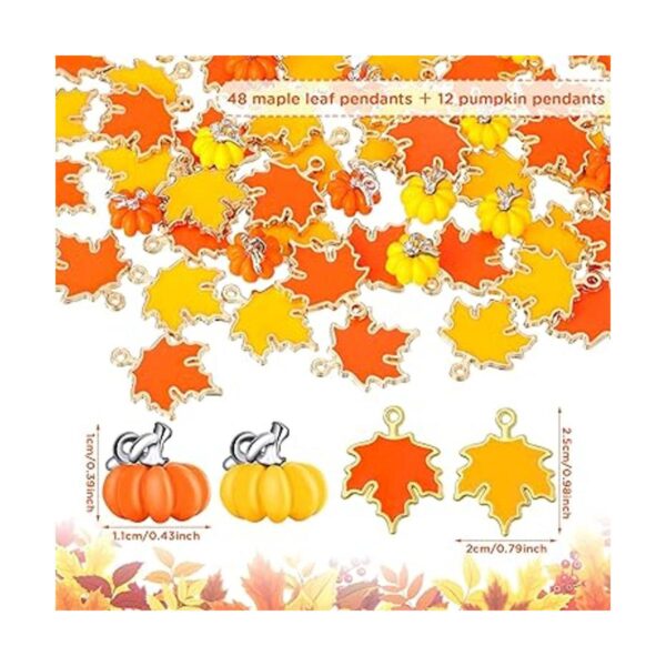 60 colgantes de otoño de arce 3D de calabaza para hacer