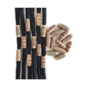 60 cuentas de rastas de madera de imitación de madera para