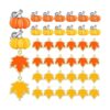 60 colgantes de otoño de arce 3D de calabaza para hacer