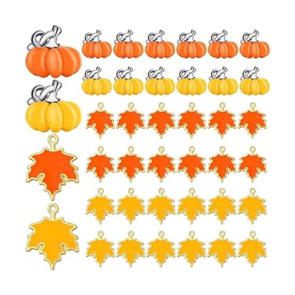 60 colgantes de otoño de arce 3D de calabaza para hacer