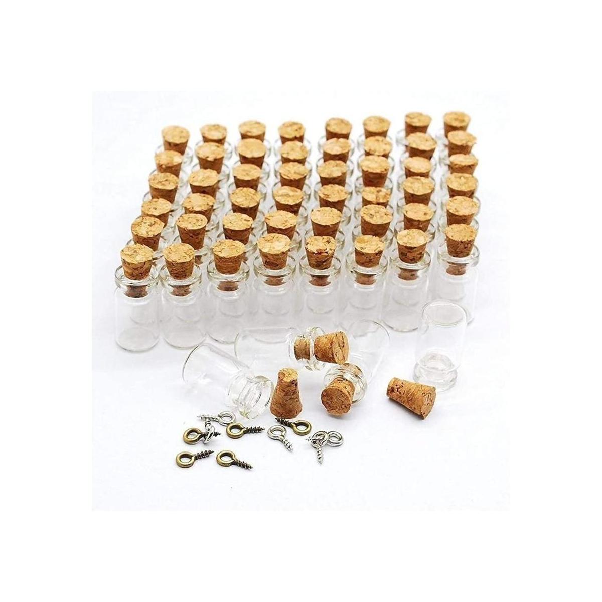 60 frascos pequeños de 0.0 fl oz botellas de vidrio