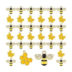 60 dijes de aleación de abeja esmaltada de abeja de panal