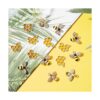 60 dijes de aleación de abeja esmaltada de abeja de panal