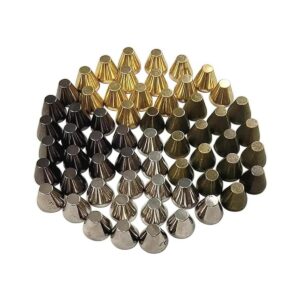 60 juegos de metal cono tornillo trasero remaches cabeza